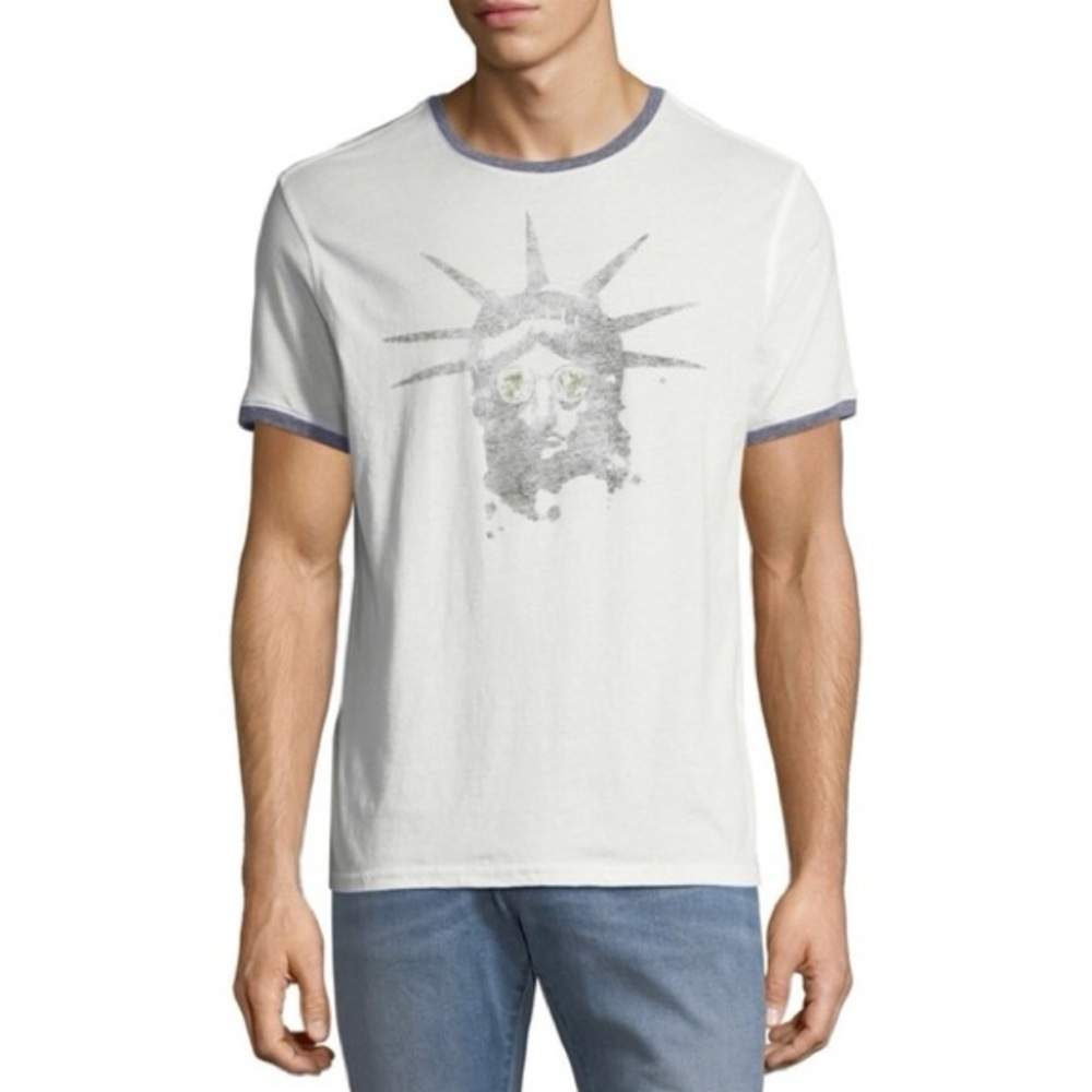John Varvatos White Graphic Tee